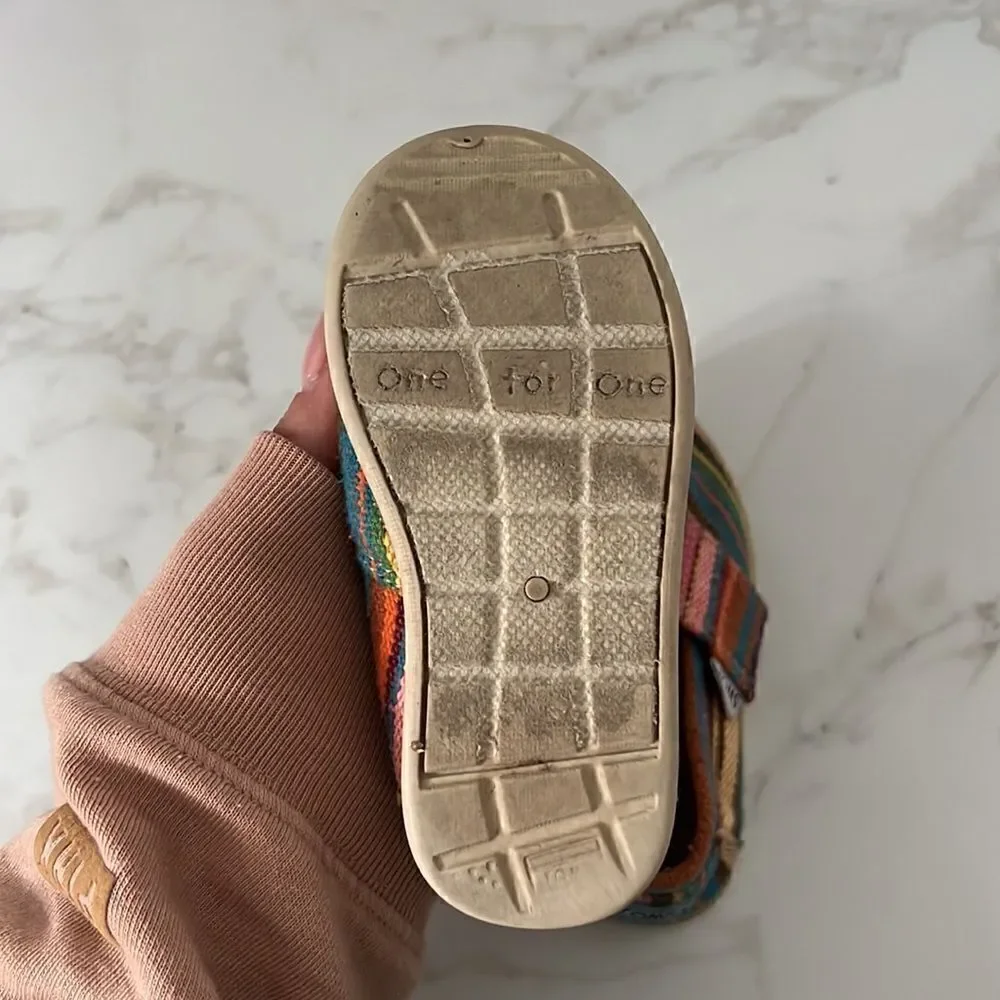 Toms Kids Multicolor Striped Slip On EUC